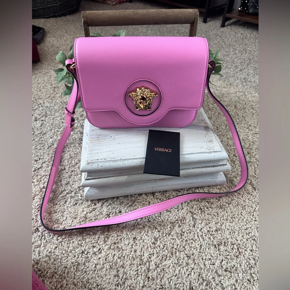 Versace Vibrant Pink (Barbie Pink) Crossbody Bag - Picture 6 of 11